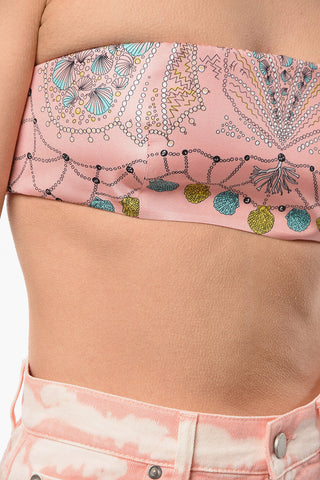 Crop Top BANDEAU in Seta