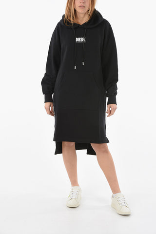 Solid Color D-ILSE-ECOSMALLOGO Hoodie Dress