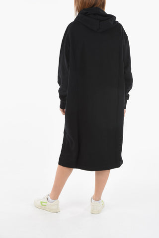 Solid Color D-ILSE-ECOSMALLOGO Hoodie Dress