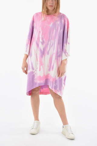 Vestito T-shirt D-EXTRA-A1 Oversized Effetto Tie Dye