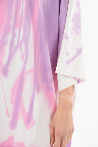 Vestito T-shirt D-EXTRA-A1 Oversized Effetto Tie Dye