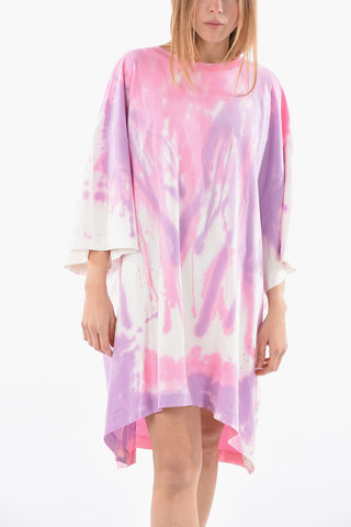 Vestito T-shirt D-EXTRA-A1 Oversized Effetto Tie Dye