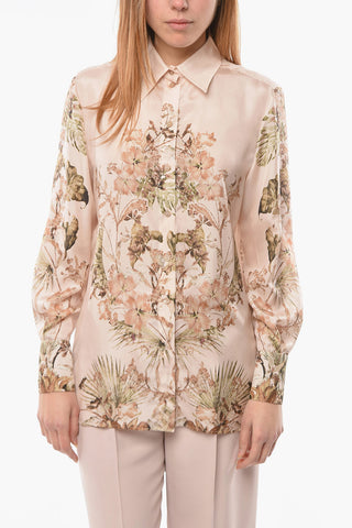 Floral Patterned Silk Shirt