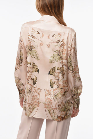 Floral Patterned Silk Shirt