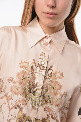 Floral Patterned Silk Shirt