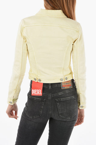 Shaded- Denim Effect DE-SLIMMY Crop Denim Jacket