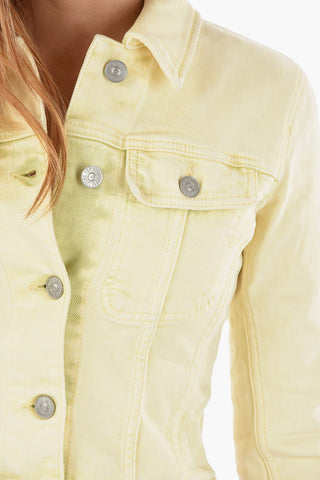 Shaded- Denim Effect DE-SLIMMY Crop Denim Jacket
