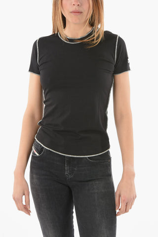Visible Stiching Slim Fit T-SKYL Crew-Neck T-shirt