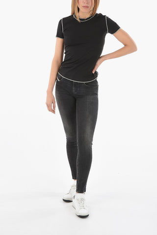 Visible Stiching Slim Fit T-SKYL Crew-Neck T-shirt