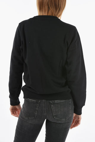 Contrasting Maxi  Logo-Printed F-ANGS-ECOLOGO Crew-Neck Sweatshirt