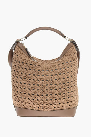Crocheted JEAN3 Tote Bag with Leather Detailing