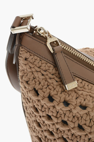 Crocheted JEAN3 Tote Bag with Leather Detailing