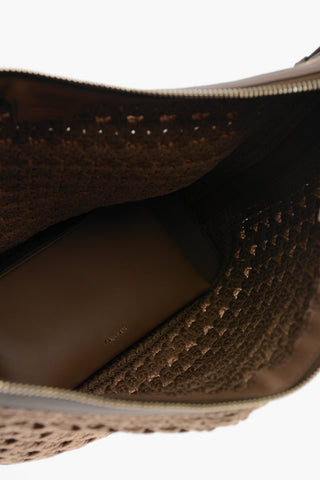 Crocheted JEAN3 Tote Bag with Leather Detailing