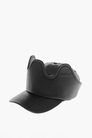 Leather Snapback With Crown
