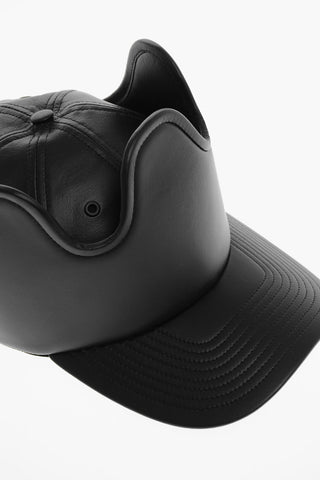 Leather Snapback With Crown