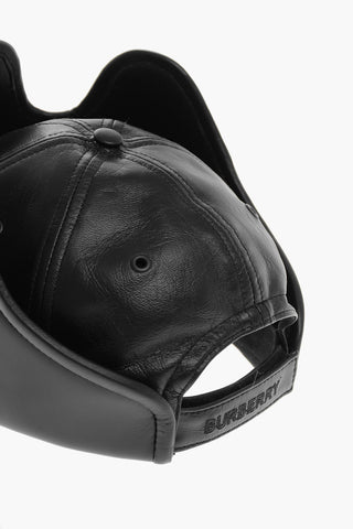 Leather Snapback With Crown