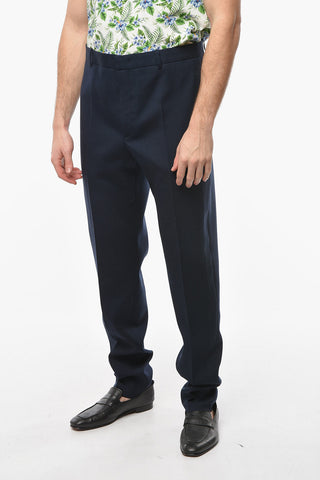 Hidden Closure Wool Pants