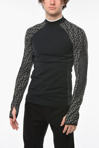 T-shirt Termica a Maniche Lunghe con Monogram