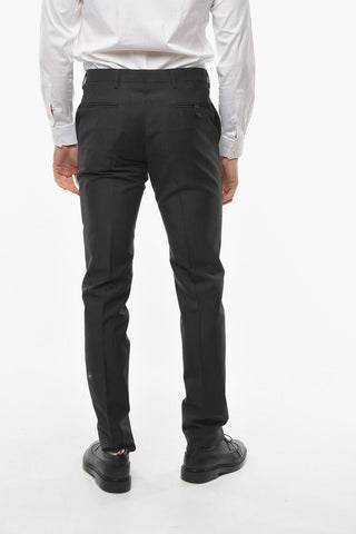 4 Pocket Mohair Blend Pants with Belt Loops