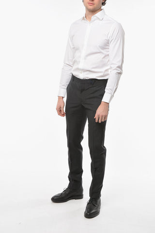 4 Pocket Mohair Blend Pants with Belt Loops