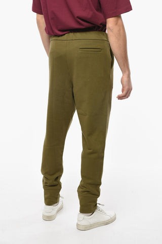 Cotton Joggers with Logoed Embroidery and Jet Pocket