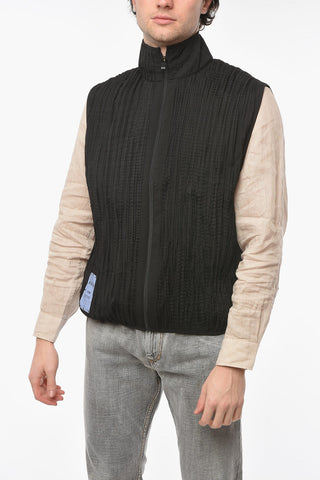 MCQ Pleated Vest with Zip Fastening