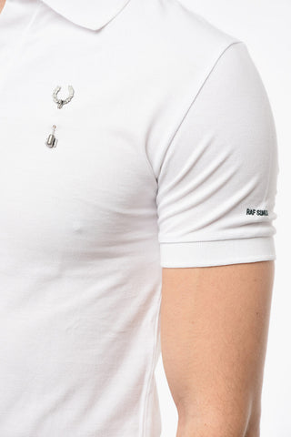 FRED PERRY  Logoed Brooch Detailing WREAT PIN Polo Shirt