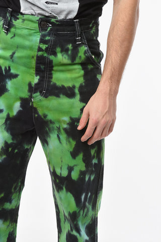 Low-crotch Alex fit Denims with Tie-dye Print 22cm