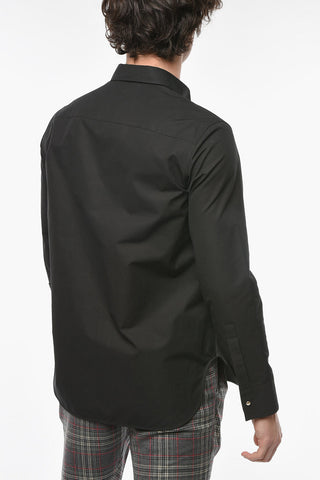 Hidden Closure Cotton Shirt with Snap Buttons
