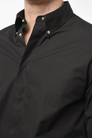 Hidden Closure Cotton Shirt with Snap Buttons