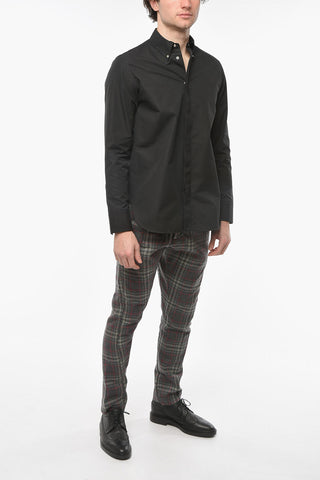 Hidden Closure Cotton Shirt with Snap Buttons