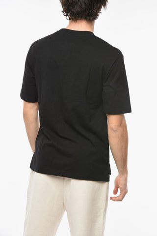 Crew-neck WKSP T-shirt with Logoed Application