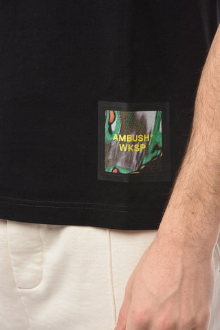 Crew-neck WKSP T-shirt with Logoed Application