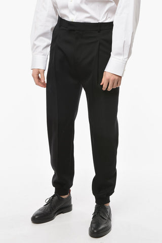 Pantaloni Sartoriali in Lana a Una Pince