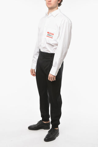 Pantaloni Sartoriali in Lana a Una Pince