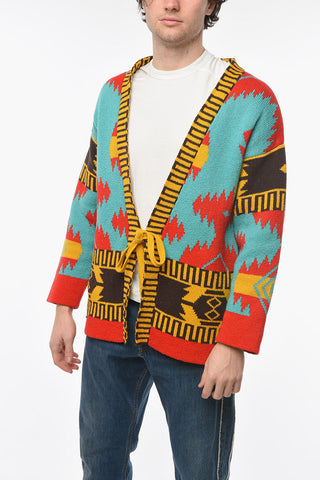 Cotton-jacquard CARIBE ICON Kimono Cardigan