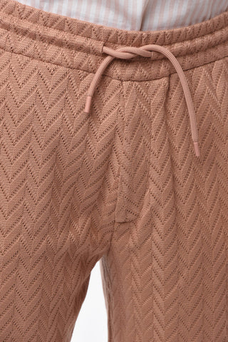 EMPORIO Herringbone Drawstringed Shorts with Flap Pocket