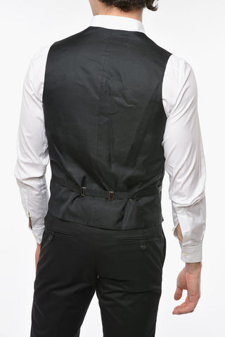 Gilet in Lana Vergine e Mohair con Scollo a V