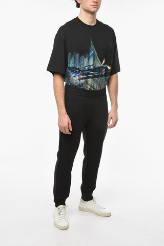 COUTURE ! Joggers in Cotone con Elastico in Vita e Logo Patch sul Retro