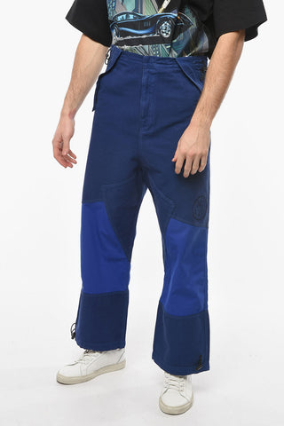 EYE/LOEWE/NATURE Pantaloni a Gamba Ampia con Tasche con Aletta e Ricamo Occhio