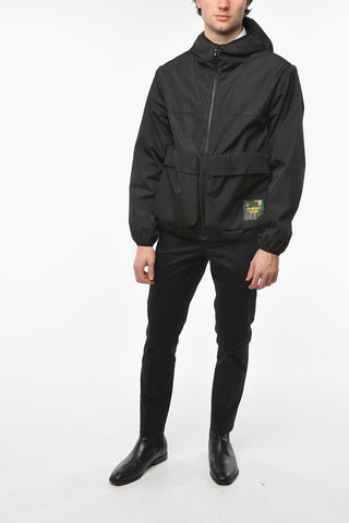 Giacca a Vento Hoodie PACKABLE con Toppa AMBUCH WKSP 