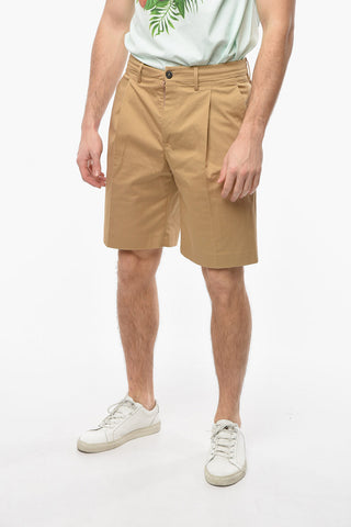 Wide-leg Tailored Shorts with Front Pleats