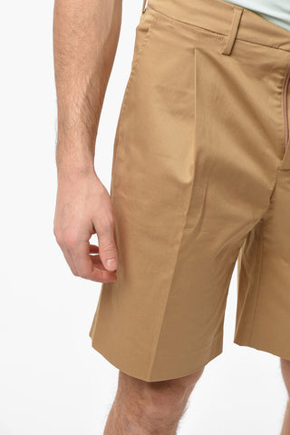 Wide-leg Tailored Shorts with Front Pleats