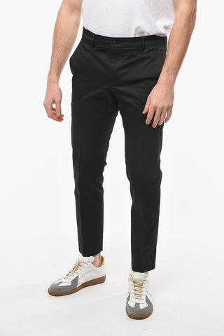 Pantaloni Chino in Cotone Stretch con Passanti