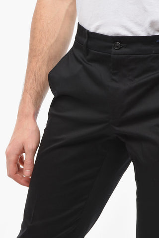 Pantaloni Chino in Cotone Stretch con Passanti
