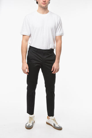 Pantaloni Chino in Cotone Stretch con Passanti