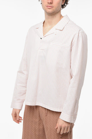 Awning-striped Shirt with Breast Pocket