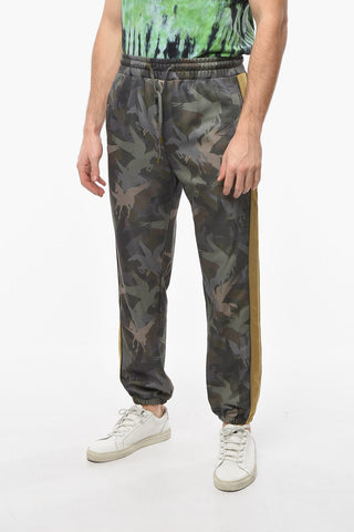 Joggers Motivo Camouflage con Couliise e Stampa Pegaso
