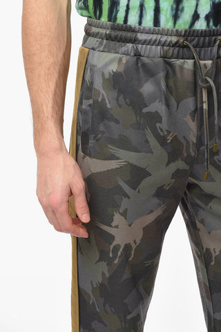Joggers Motivo Camouflage con Couliise e Stampa Pegaso
