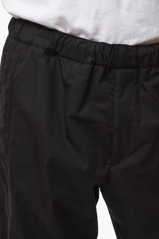 Pantaloni a Gamba Diritta in Cotone con Elastico in Vita